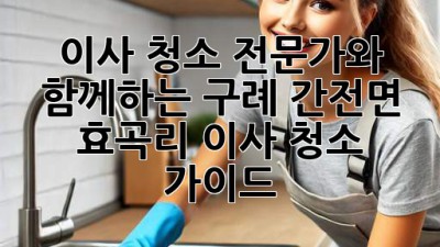 이사 청소 전문가와 함께하는 구례 간전면 효곡리 이사 청소 가이드